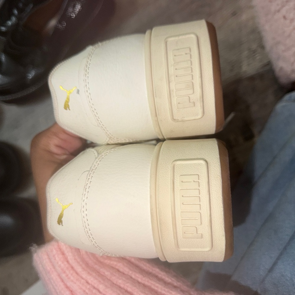 Puma Cream Lace-Up Sneakers - Picture 6 of 6